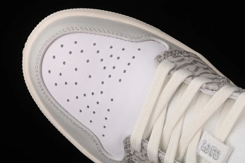 All categories Air Jordan Jordan series basketball shoes Air Jordan 1 Low Air Jordan 1 Low Prm "Elephant Print" AJ1 Joe 1 low white gray crackle pattern DH4269-100
